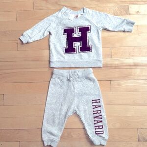 H&M Harvard University Sweatsuit Set 6-9mos